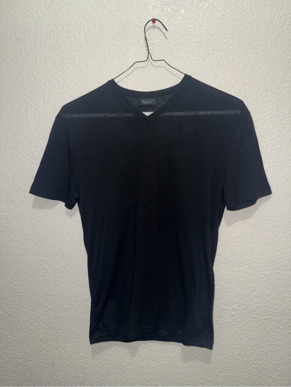 Gucci by Demna Black V-Neck T-Shirt
